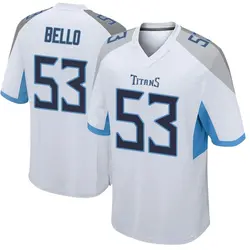 Nike B.J. Bello Tennessee Titans Men's Game White Jersey