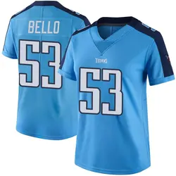 Nike B.J. Bello Tennessee Titans Women's Limited Light Blue Color Rush Jersey