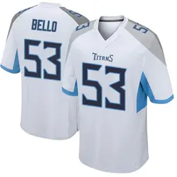 Nike B.J. Bello Tennessee Titans Youth Game White Jersey