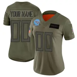 Custom Tennessee Titans Women's Limited Camo 2019 Salute to Service Jersey