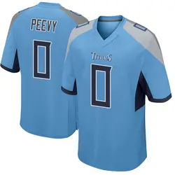 Nike Jayden Peevy Tennessee Titans Men's Game Light Blue Jersey