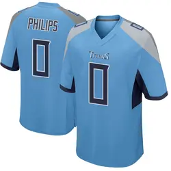 Nike Kyle Philips Tennessee Titans Men's Game Light Blue Jersey