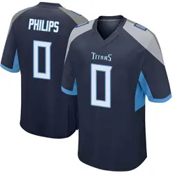Nike Kyle Philips Tennessee Titans Men's Game Navy Jersey