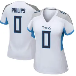 Nike Kyle Philips Tennessee Titans Women's Game White Jersey