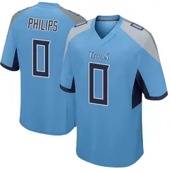 Nike Kyle Philips Tennessee Titans Youth Game Light Blue Jersey